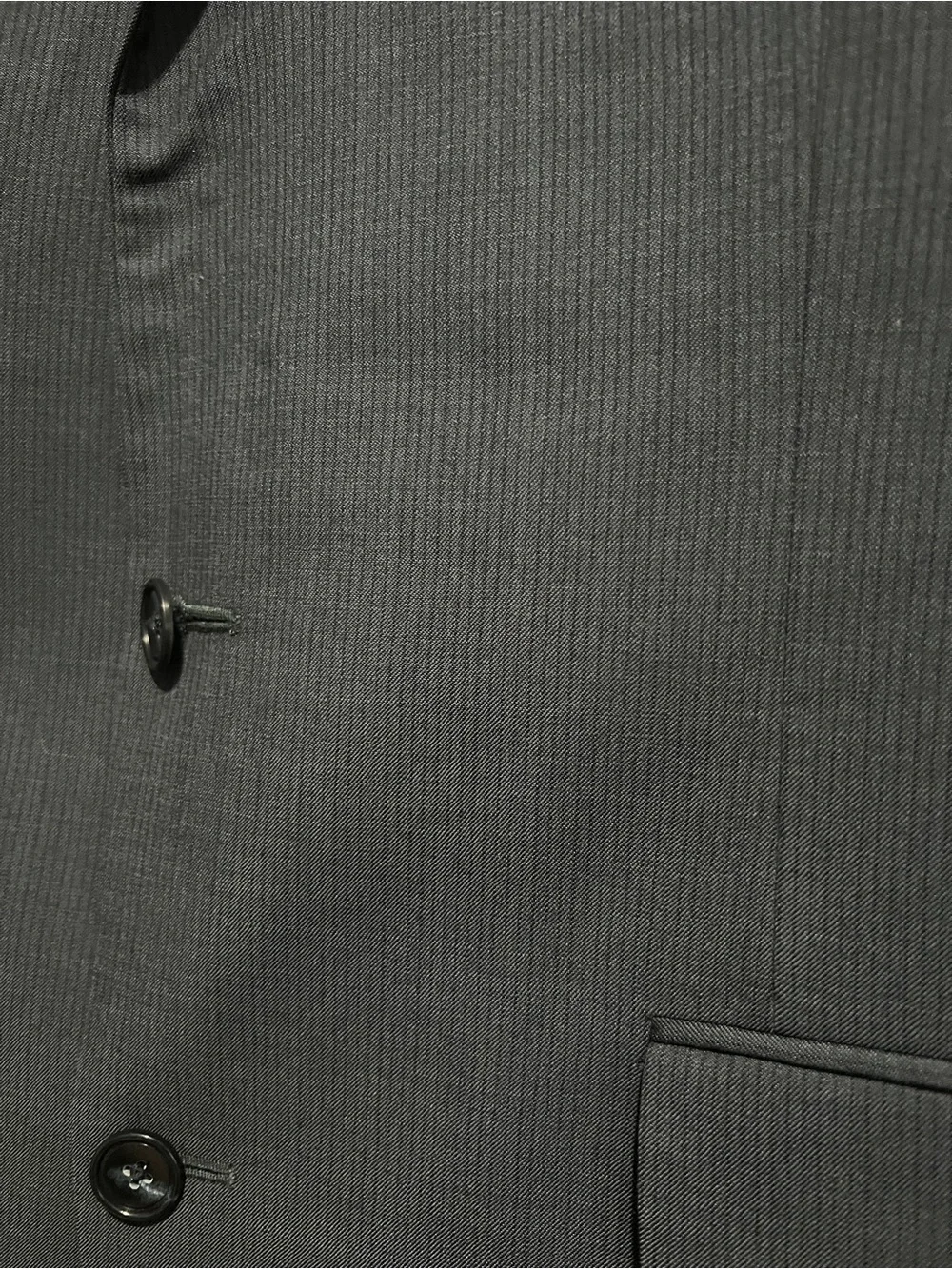 Kenneth Cole New York Men’s 100% Wool Suit Jacket – Charcoal Gray – 43L